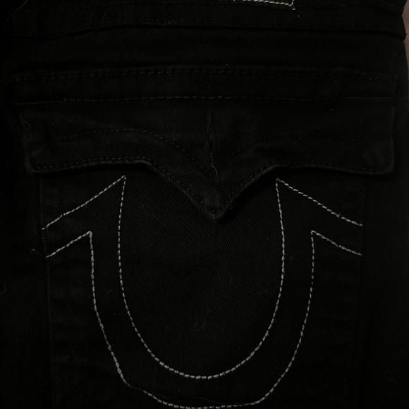 True Religion Ricky Relaxed Straight Black Denim - Picture 4 of 5